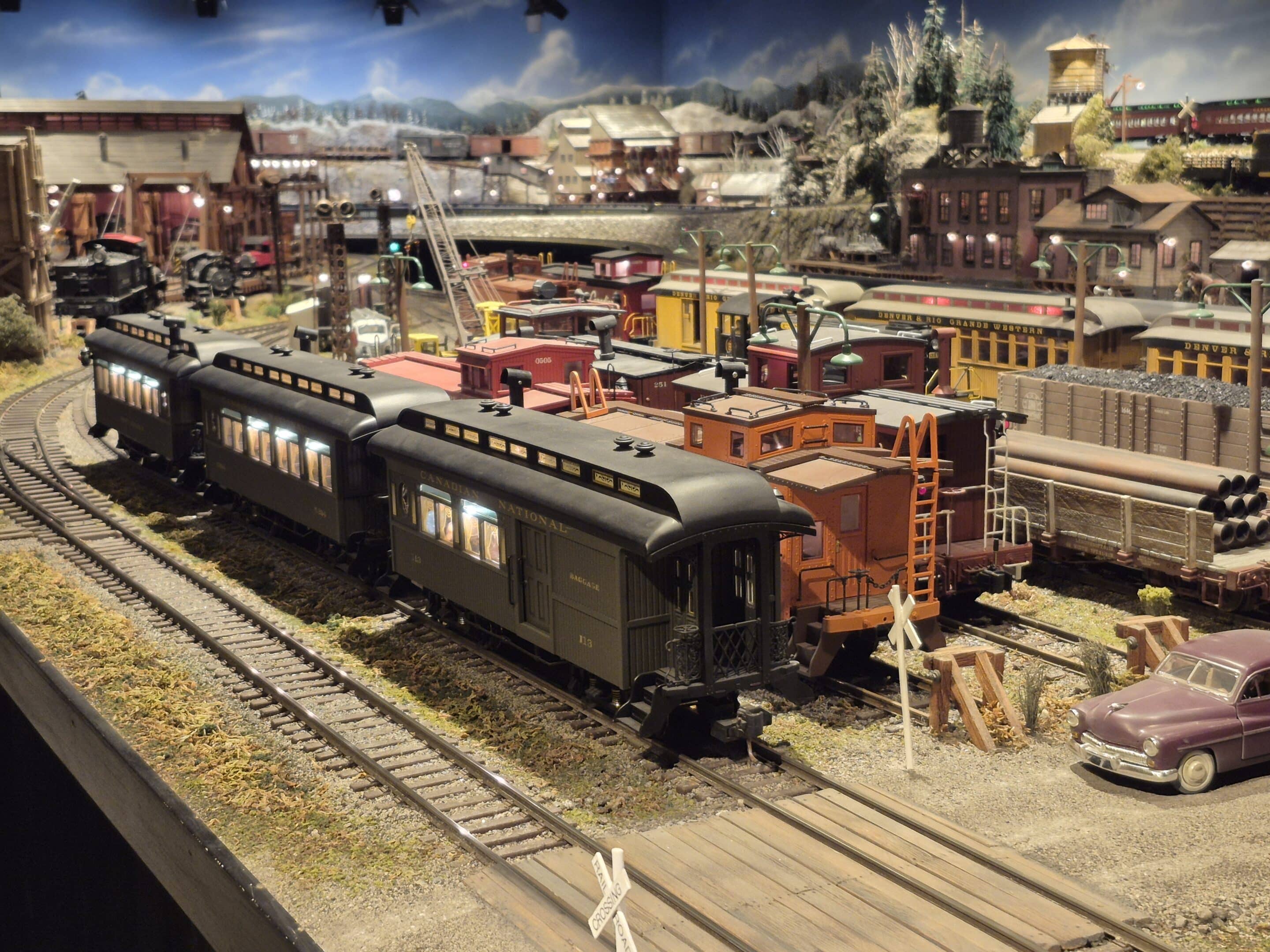 Miniature train and historical collection at the Rodrigue Museum in the Laurentians